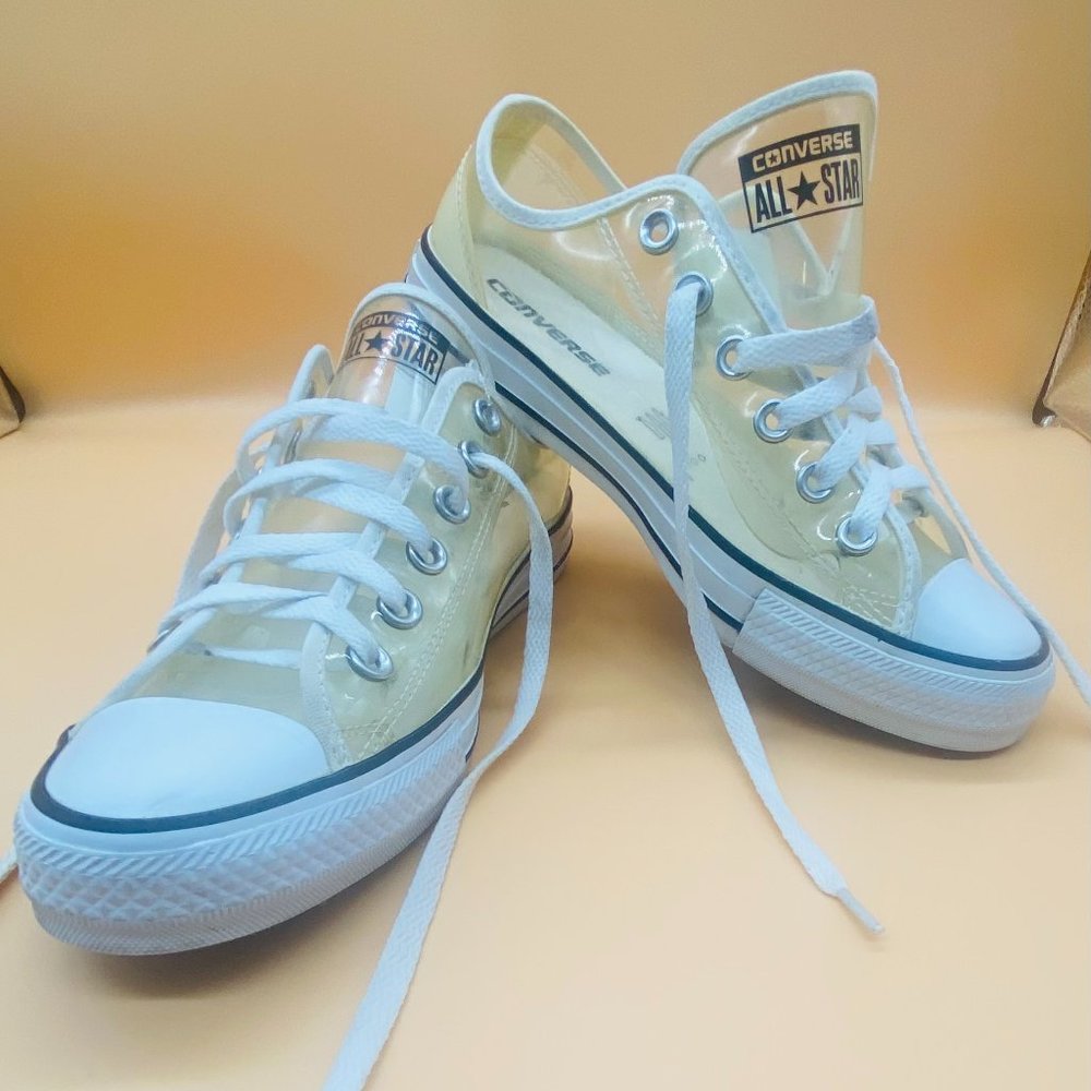 Converse All Star Transparent Chuck Taylor Women Size 8 Sneakers